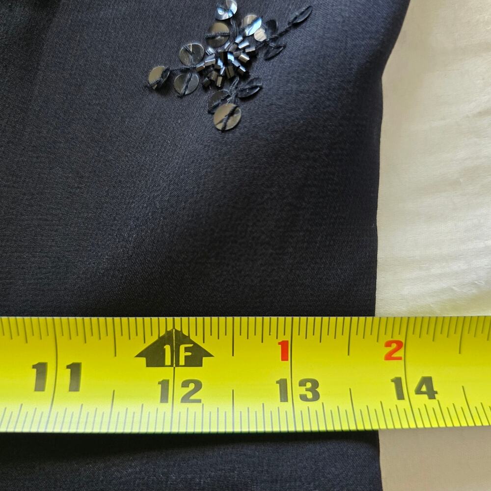 Vintage Laundry 100% Silk Beaded Drop Waist Handkerchief Hem Midi Slip Dress-6 - Picture 11 of 12